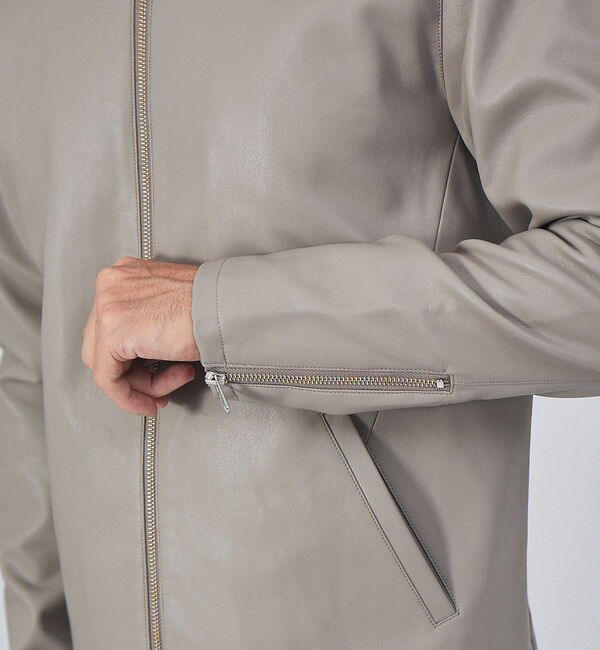 ABAHOUSE「【定番】ネオレザー シングル ライダース」|ライダースジャケット|