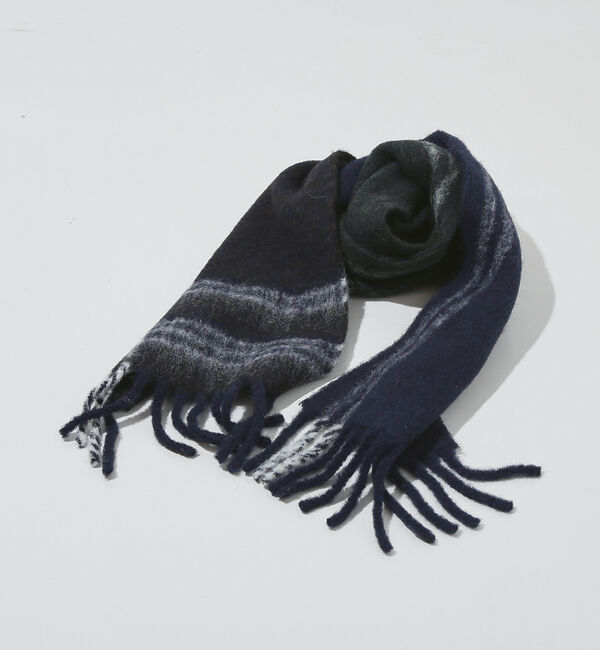 ABAHOUSE「アルパカウール混 チェック柄 マフラー 幅26&times;長さ190」|マフラー|