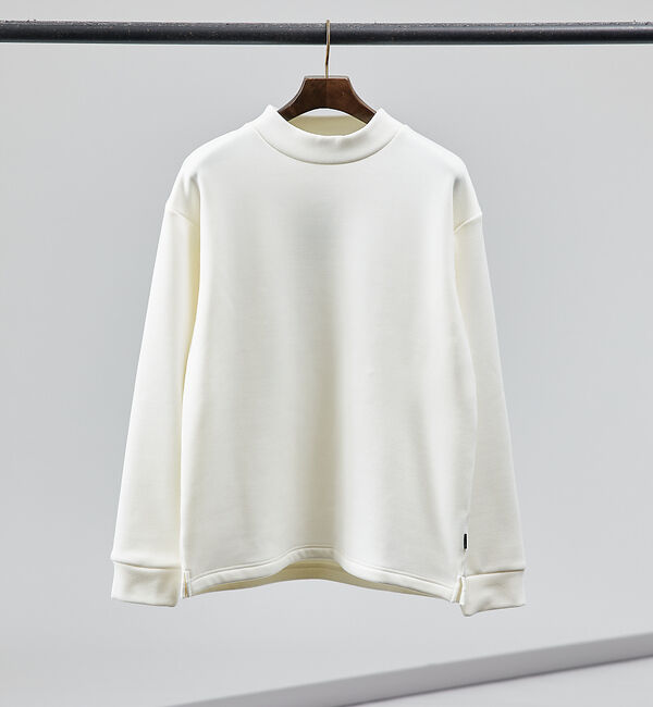 ABAHOUSE「【ふわふわ・もちもち】裏シャギー モックネック 長袖Tシャツ」|Tシャツ・カットソー|ホワイト