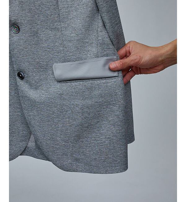 ABAHOUSE「【セットアップ対応/FLEX JACKET】TOP調 カラミ メッシュ ナチュラ」|テーラードジャケット|