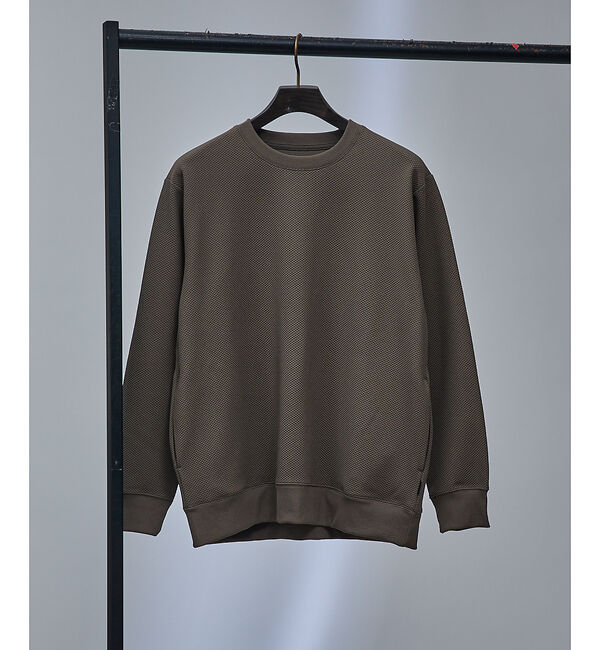 ABAHOUSE「【セットアップ対応】ハニカムメッシュ プルオーバー / スウェット」|スウェット・ジャージ|モカ