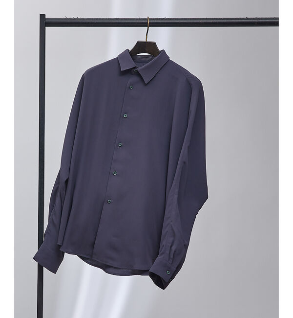 ABAHOUSE「【AH ABAHOUSE】ジョーゼット ドルマンスリーブ シャツ」|シャツ・ブラウス|チャコールグレー