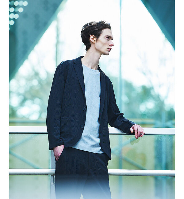 ABAHOUSE「【セットアップ対応】フクレジャガード へリンボーン柄 ジャケット」|テーラードジャケット|