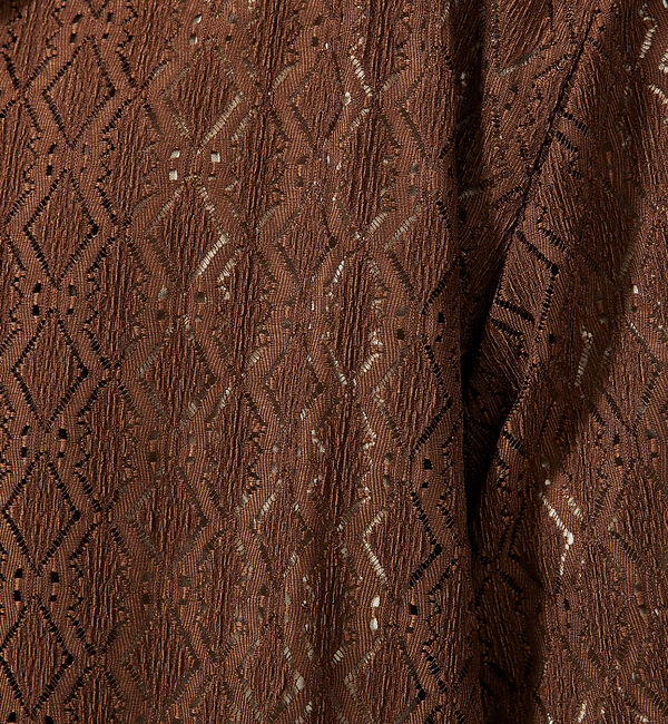 ABAHOUSE「【ジオメトリック柄】 ストレッチ シアーシャツ/レースシャツ」|シャツ・ブラウス|