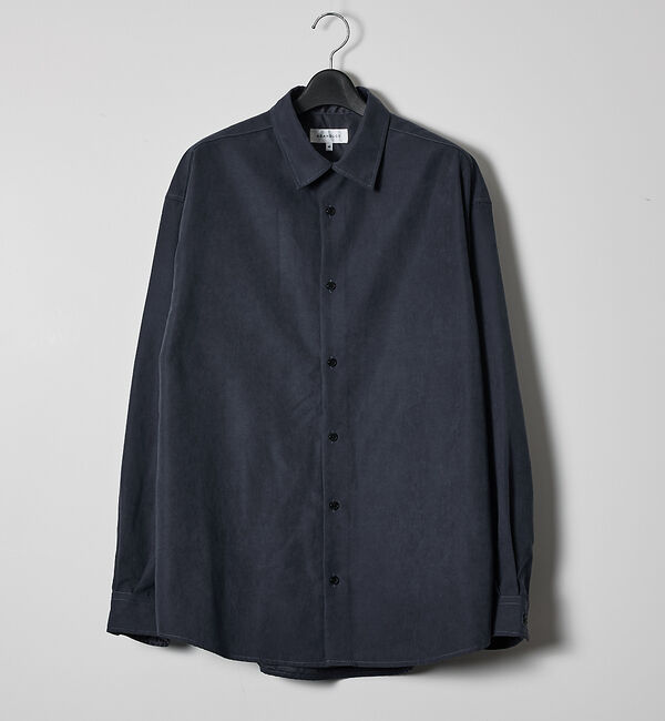 ABAHOUSE「スエードタッチ オーバーサイズ レギュラーカラーシャツ」|シャツ・ブラウス|