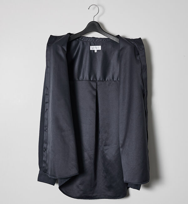 ABAHOUSE「スエードタッチ オーバーサイズ レギュラーカラーシャツ」|シャツ・ブラウス|