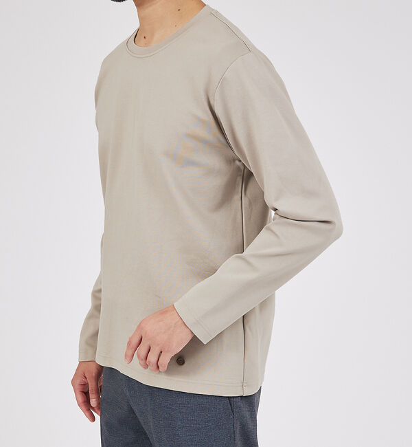 ABAHOUSE「Eco Vero ストレッチポンチ ロンT / クルーネック」|Tシャツ・カットソー|