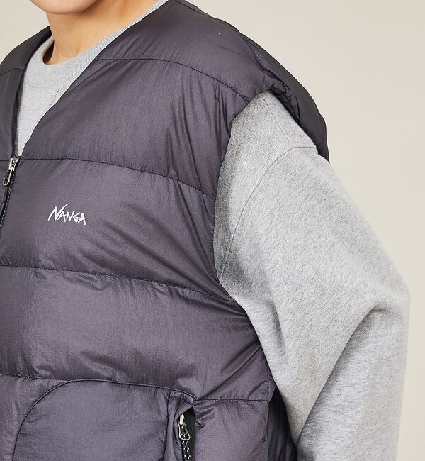 ABAHOUSE「【NANGA/ナンガ】SHEER DOWN VEST/ シアーダウンベスト/N2」|ダウン|