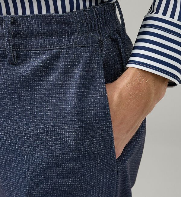 ABAHOUSE「【セットアップ対応】チェック柄 ライトポンチ イージースラックス / ストレッチ」|スラックス|