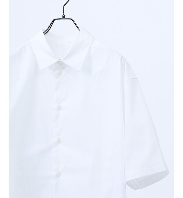 ABAHOUSE「ストレッチコットン レギュラーカラー リラックス半袖シャツ / オーバーサイズ【」|シャツ・ブラウス|