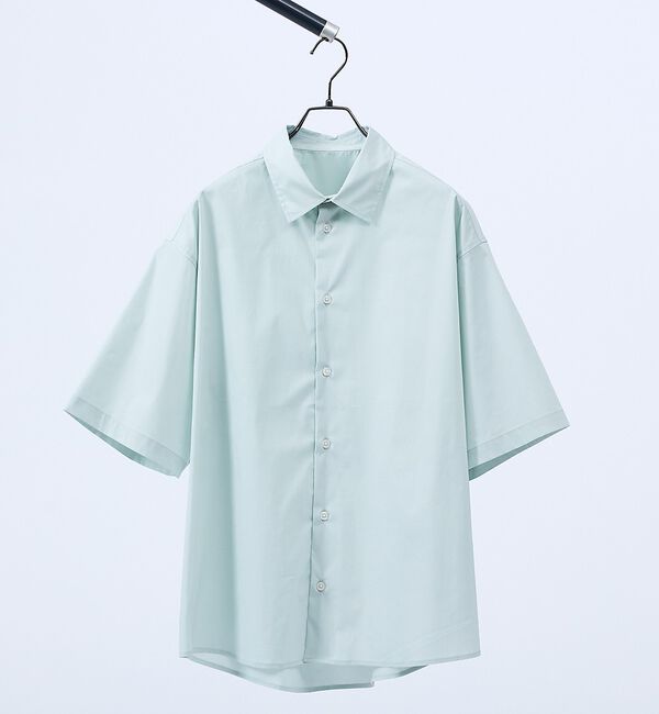 ABAHOUSE「ストレッチコットン レギュラーカラー リラックス半袖シャツ / オーバーサイズ【」|シャツ・ブラウス|