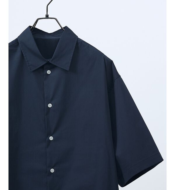 ABAHOUSE「ストレッチコットン レギュラーカラー リラックス半袖シャツ / オーバーサイズ【」|シャツ・ブラウス|
