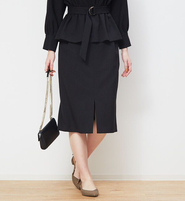 Rouge vif「ウールライクタイトスカート」|スカート|ブラック