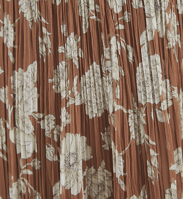 Rouge vif「フラワー楊柳プリーツスカート」|スカート|