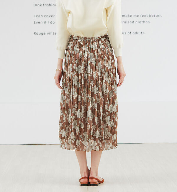 Rouge vif「フラワー楊柳プリーツスカート」|スカート|