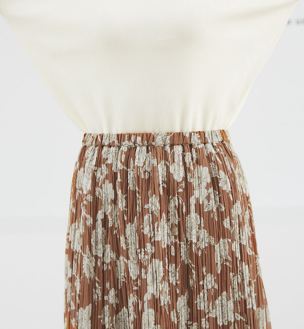 Rouge vif「フラワー楊柳プリーツスカート」|スカート|