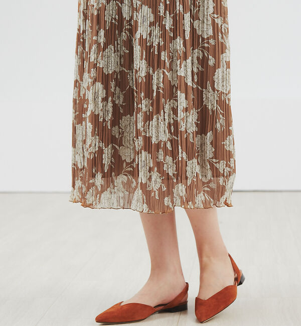 Rouge vif「フラワー楊柳プリーツスカート」|スカート|