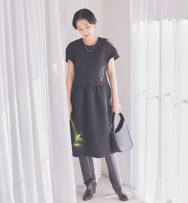 Rouge vif「【BELLE ROBE】ふくれジャガードワンピース」|ワンピース|