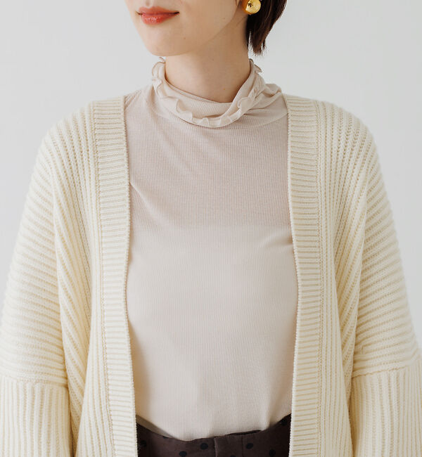 Rouge vif「片畔ニットガウンカーディガン」|カーディガン|