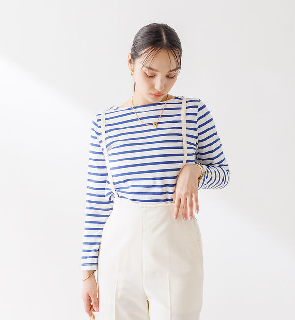 Rouge vif「バックVボーダー ロンT」|Tシャツ・カットソー|