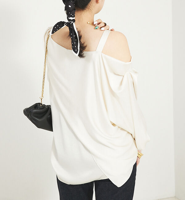 Rouge vif「とろみアシンメトリー2WAYオフショルブラウス」|シャツ・ブラウス|