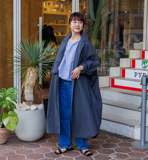 Rouge vif「撥水ナイロンライトコート」|ステンカラーコート|