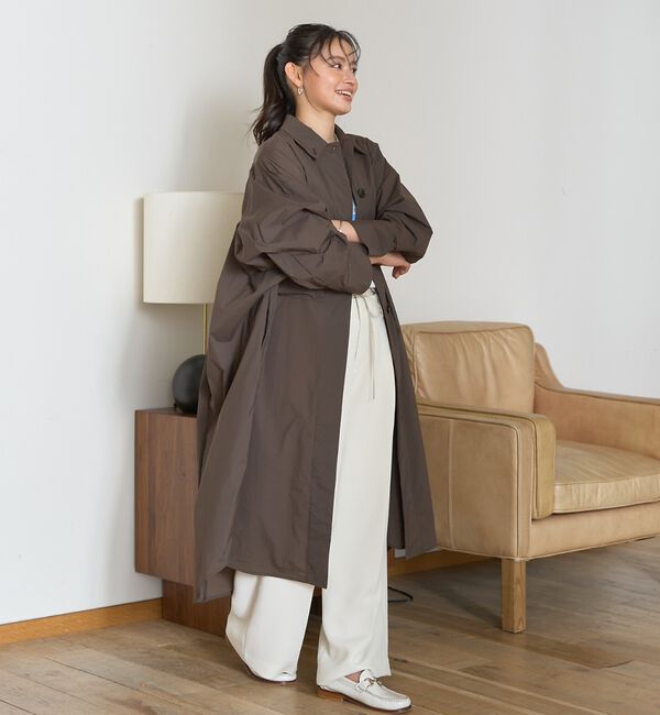 Rouge vif「撥水ナイロンライトコート」|ステンカラーコート|