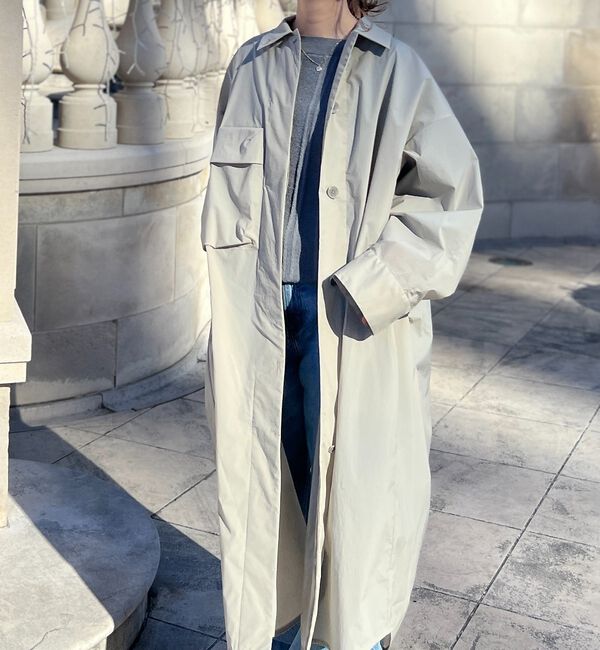 Rouge vif「撥水ナイロンライトコート」|ステンカラーコート|