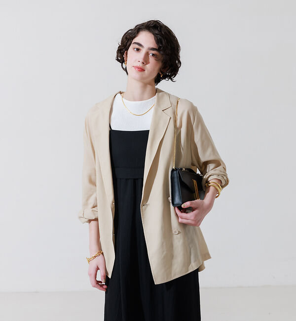 Rouge vif「ツイルエアリーシアージャケット」|テーラードジャケット|