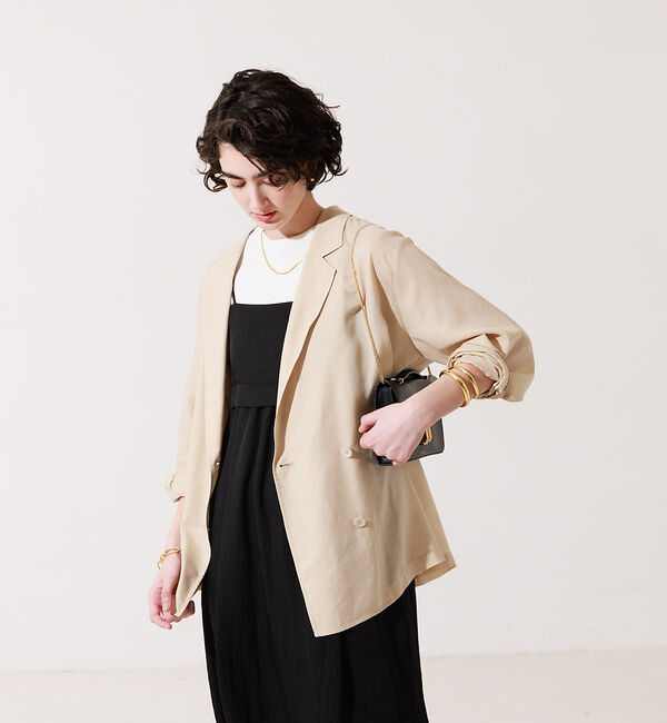 Rouge vif「ツイルエアリーシアージャケット」|テーラードジャケット|