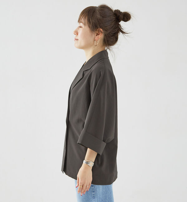 Rouge vif「撥水ドルマンハーフスリーブジャケット」|テーラードジャケット|