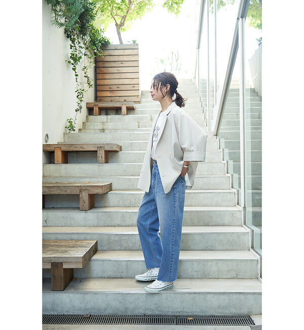 Rouge vif「撥水ドルマンハーフスリーブジャケット」|テーラードジャケット|