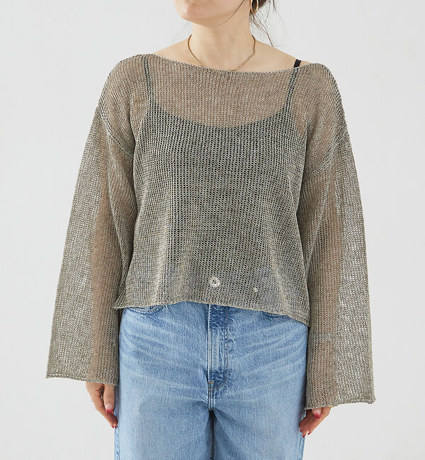 Rouge vif「麻混ペーパーヤーンプルオーバー」|ニット・セーター|