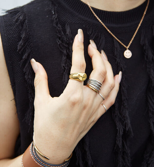 Rouge vif「【sauvage peau】チャンキーリング / ハートリング / ボリュームリ」|リング|