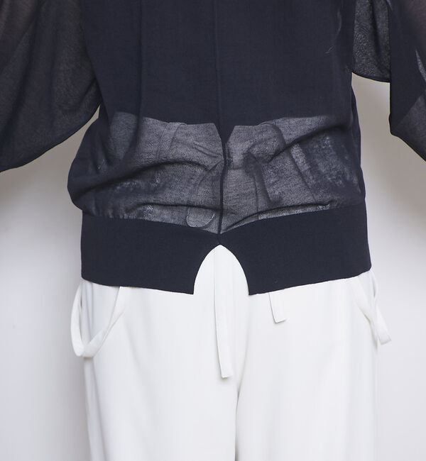 Rouge vif「コットンナイロンシアークルーネックプルオーバー」|ニット・セーター|