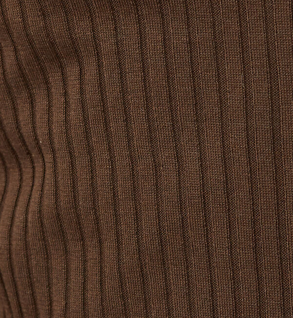 Rouge vif「シルク混ワイドリブポロニット」|ニット・セーター|