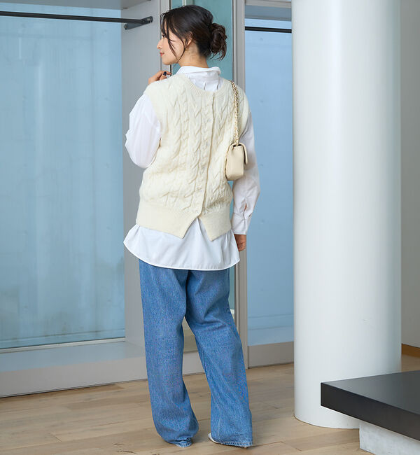 Rouge vif「ケーブルニット2WAYベスト」|ニット・セーター|