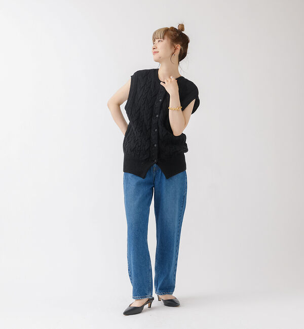 Rouge vif「ケーブルニット2WAYベスト」|ニット・セーター|