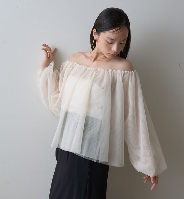 Rouge vif「【一部店舗限定】3wayオフショルチュールブラウス」|シャツ・ブラウス|