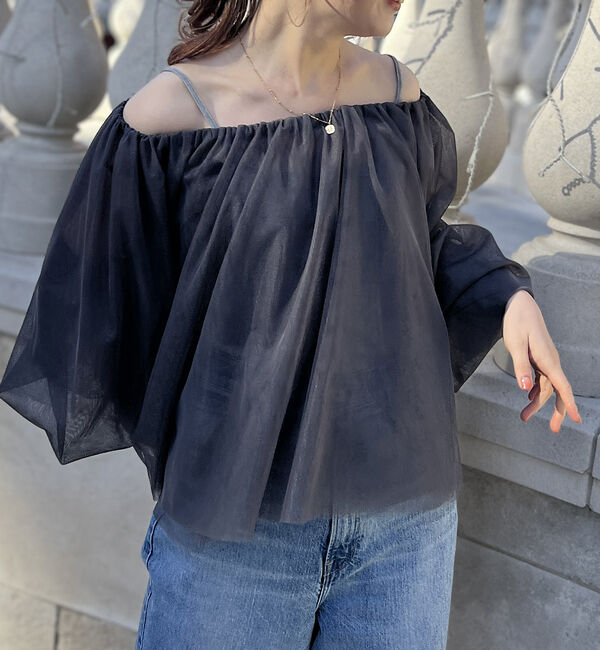 Rouge vif「【一部店舗限定】3wayオフショルチュールブラウス」|シャツ・ブラウス|