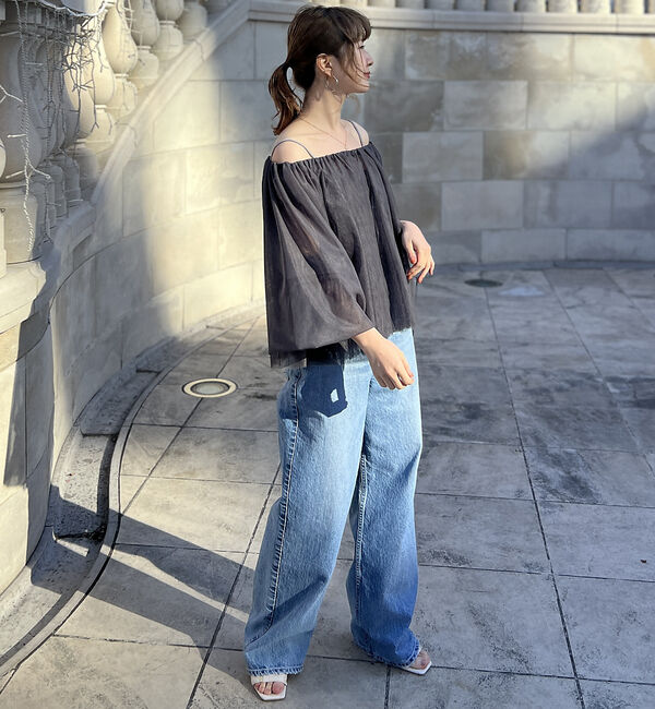 Rouge vif「【一部店舗限定】3wayオフショルチュールブラウス」|シャツ・ブラウス|