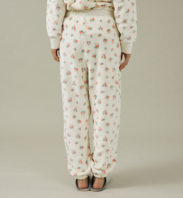 Rouge vif「【JEMORGAN / ジェーイーモーガン】フリース花柄長袖＆パンツ＆巾着3点セ」|スウェット・ジャージ|