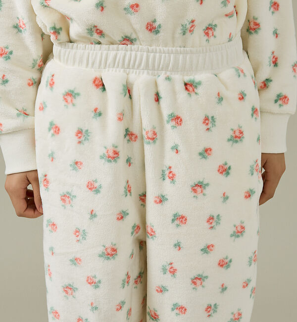 Rouge vif「【JEMORGAN / ジェーイーモーガン】フリース花柄長袖＆パンツ＆巾着3点セ」|スウェット・ジャージ|