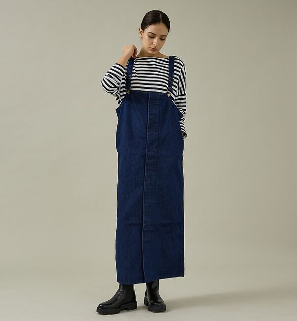 Rouge vif「【157&times;WOADBLUE】オーバーオールスカート/デニム/コットン【WEB限定」|スカート|