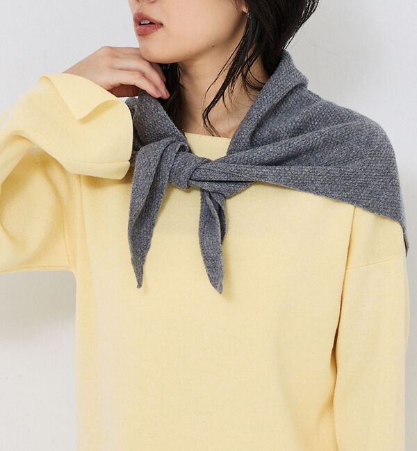 Rouge vif「【WILLIAM BRUNTON/ウィリアム ブラントン】ヘッドスカーフ」|マフラー|グレー