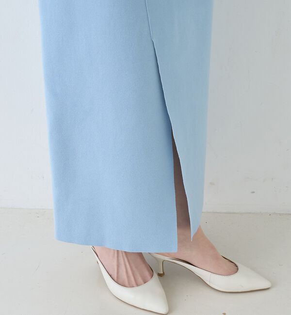 Rouge vif「【セットアップ対応】ミラノリブニットスリットラップスカート」|スカート|