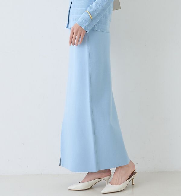 Rouge vif「【セットアップ対応】ミラノリブニットスリットラップスカート」|スカート|