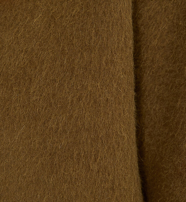 qualite「モヘアシャギーショートコート」|ノーカラーコート|