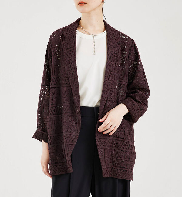 qualite「エンブロイダリージャケット」|その他|ブラウン