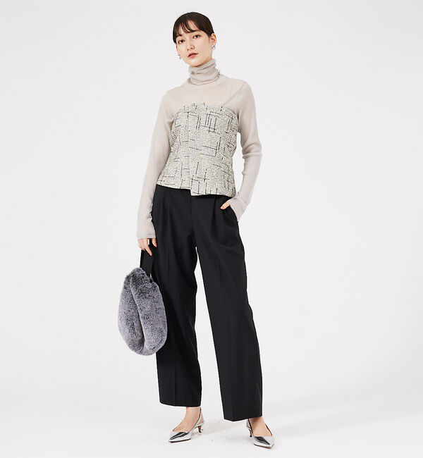 qualite「【セットアップ対応】ウールトロ2タックストレートパンツ」|その他|